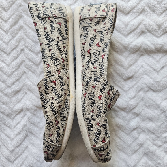 TOMS Heart Moms Slip-on Casual Flats, Women's size 6.5 - Picture 5 of 6